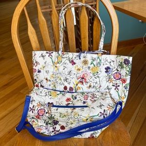 Set of two floral bags- shopper & shoulder
